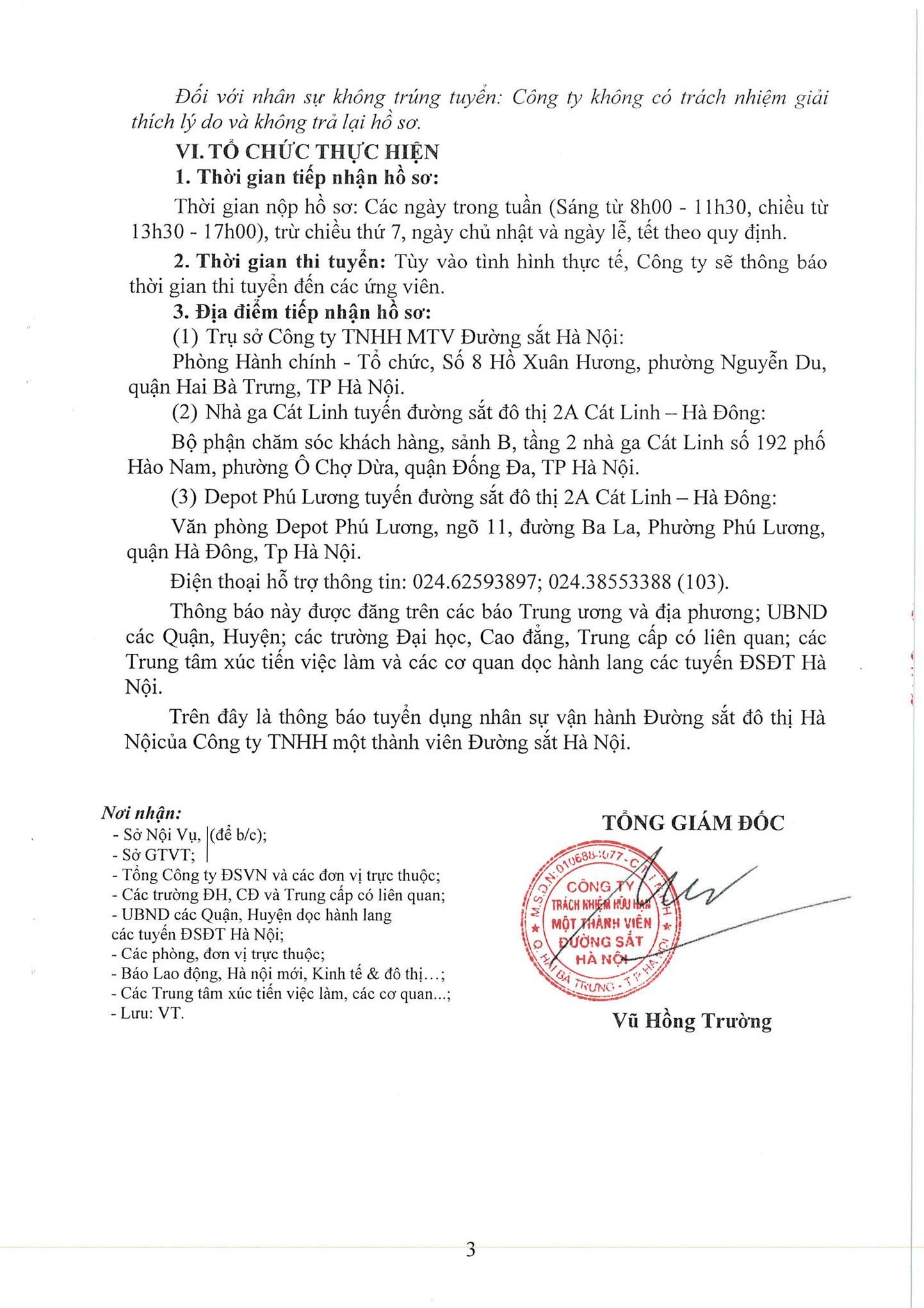 Tuyển dụng nhân sự vận hành đường sắt đô thị Hà Nội