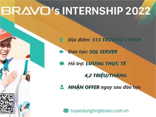 Công ty Bravo tuyển thực tập sinh năm 2022