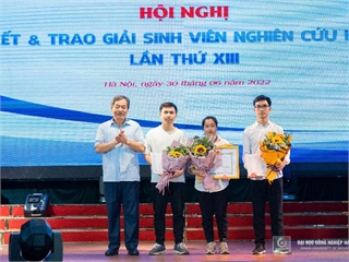 Sinh viên Khoa Công nghệ thông tin đạt nhiều giải cao tại Lễ tổng kết và trao giải Hội nghị sinh viên nghiên cứu khoa học lần thứ XIII (năm học 2021-2022).