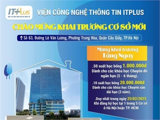 Nhận học bổng ITPlus nhân dịp khai trương cơ sở mới