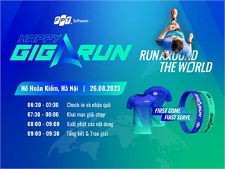 Giải chạy HAPPY GIGA RUN tại Hồ Hoàn Kiếm, ngày 26.08