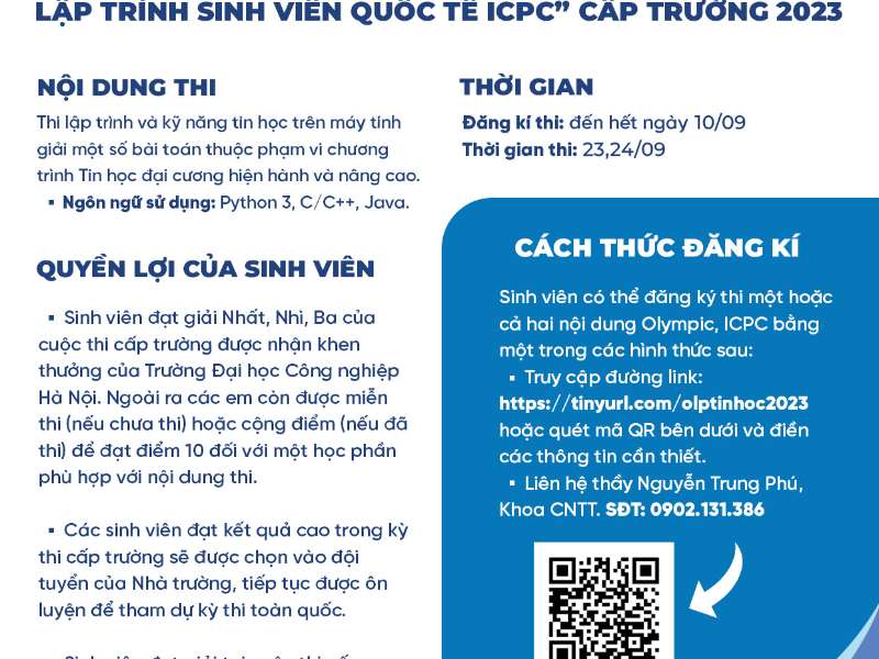 Thông báo cuộc thi HaUI AI Hackathon 2023