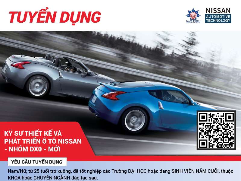 Kỹ sư thiết kế và phát triển ô tô NISSAN- NHÓM DX0 - MỚI