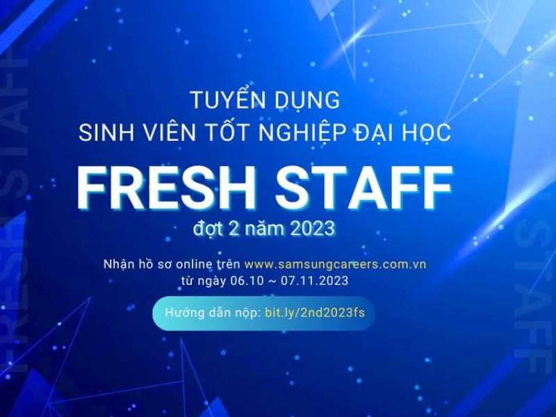 SAMSUNG Tuyển dụng sinh viên tốt nghiệp Đại học