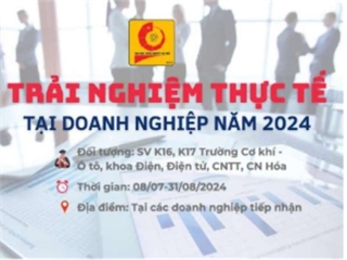 Chương trình trải nghiệm thực tế tại Doanh nghiệp năm 2024