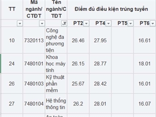 Kết quả xét tuyển đại học chính quy năm 2024 theo các phương thức xét tuyển sớm