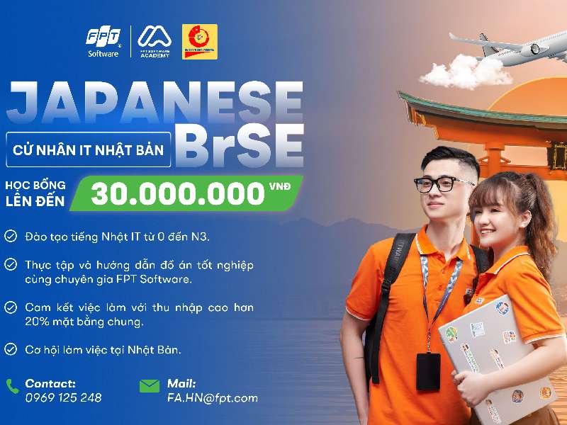 Thông báo chương trình học bổng đào tạo cử nhân IT Nhật Bản