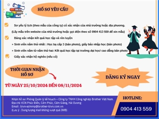 Thông báo chương trình Học bổng Brother năm 2024