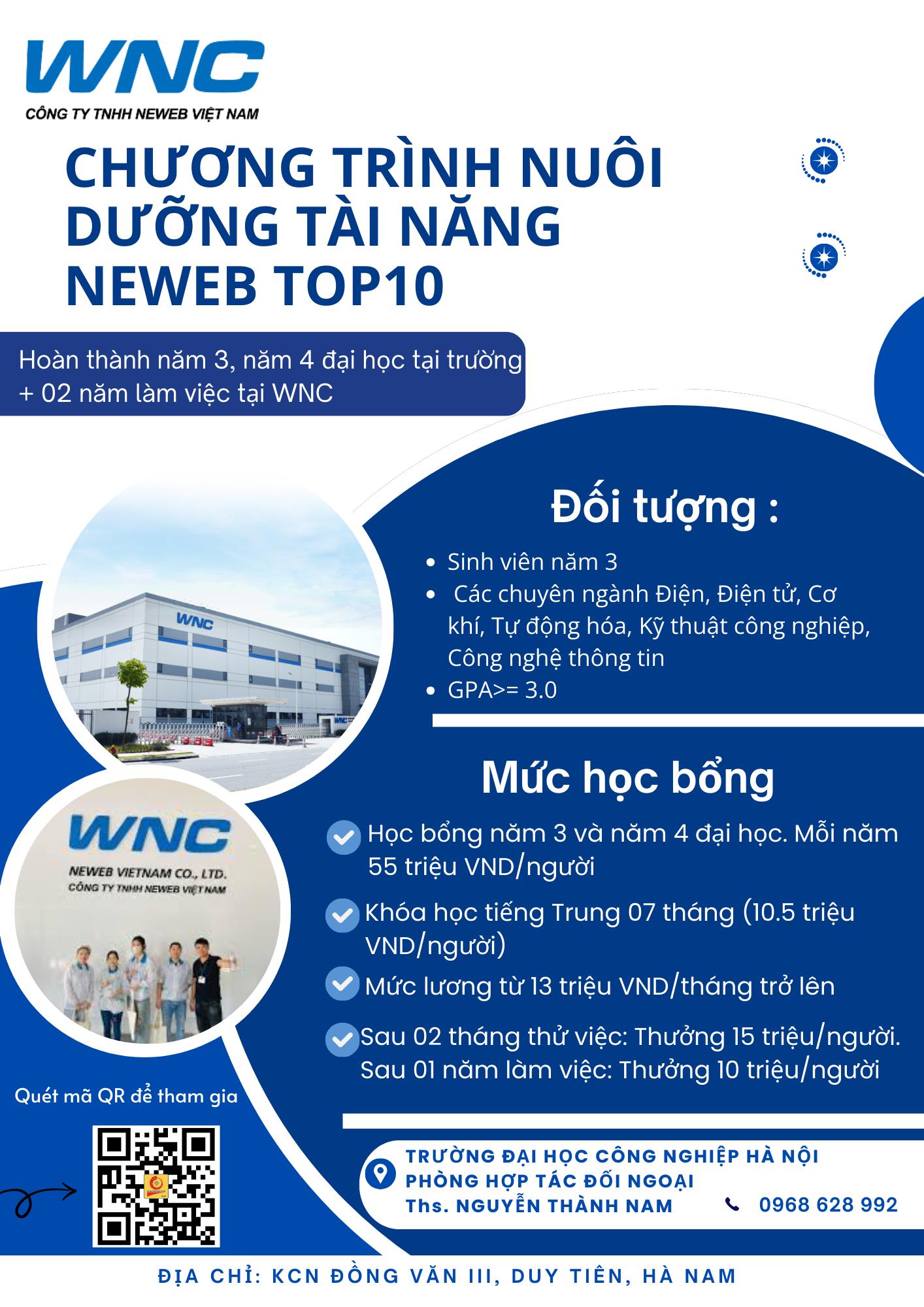 Chương trình nuôi dưỡng tài năng NEWEB TOP10.