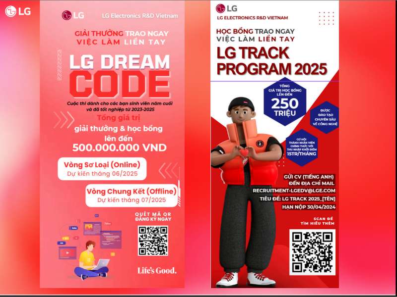Công ty LG Electronics R&D Vietnam (LGEDV) tổ chức cuộc thi LG DREAM CODE 2025.