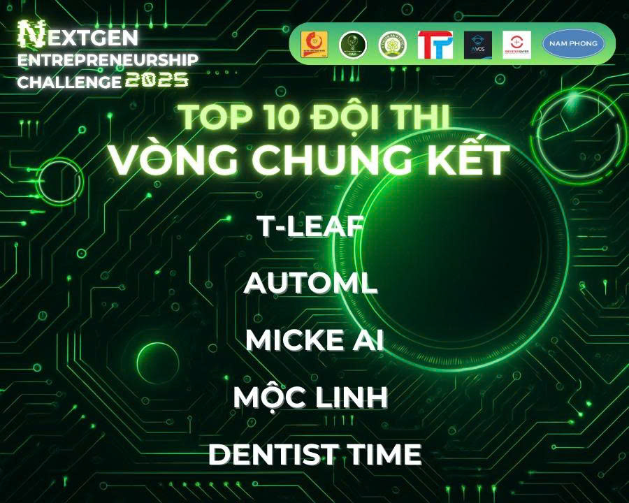Xin gửi lời chúc mừng nồng nhiệt tới đội thi AutoML của Trường Công nghệ thông tin và Truyền thông – Trường Đại học Công nghiệp Hà Nội đã xuất sắc giành quyền vào vòng chung kết cuộc thi NextGen Entrepreneurship Challenge 2025!