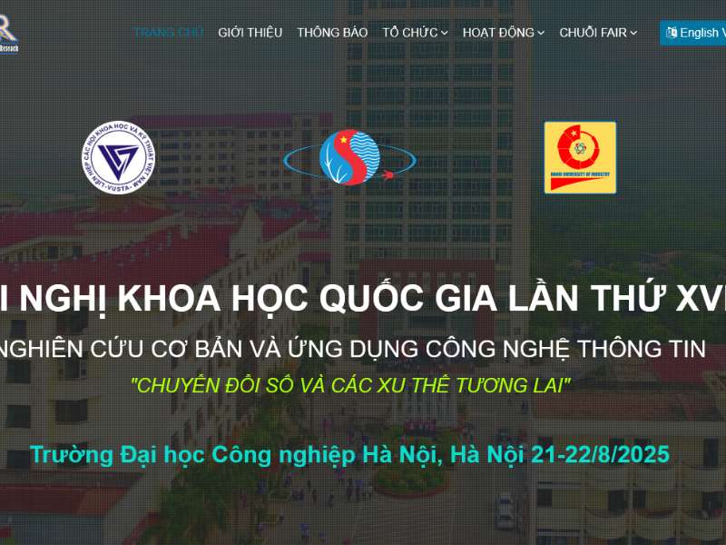 Hội nghị Khoa học Quốc gia lần thứ XVIII về “Nghiên cứu cơ bản và ứng dụng Công nghệ thông tin” (FAIR’2025)