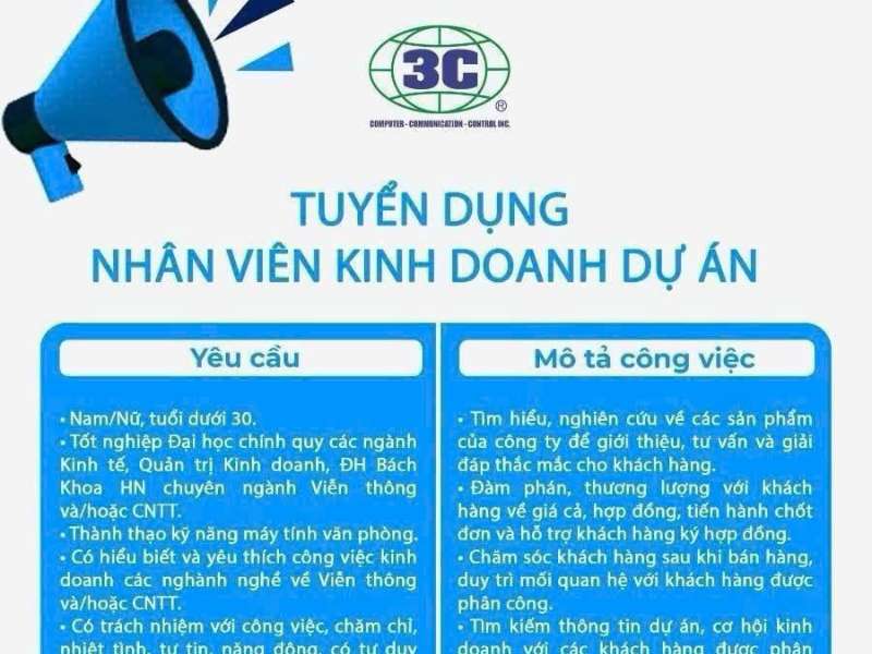 Tuyển dụng kỹ sư tích hợp hệ thống và Tư vấn giải pháp