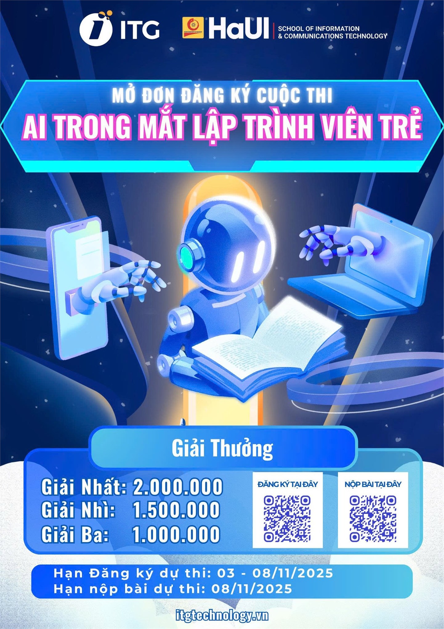 Sân chơi sáng tạo dành cho sinh viên SICT đam mê công nghệ và lập trình - Cuộc thi `AI trong mắt lập trình viên trẻ`