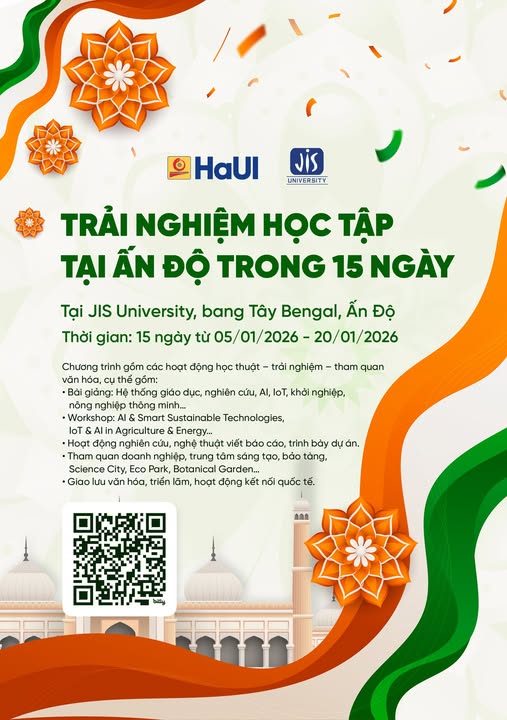 Đăng ký tham gia chương trình trao đổi sinh viên tại Đại học JIS - Ấn Độ