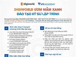Chương trình học bổng Digiworld ươm mầm xanh - Đào tạo kỹ sư lập trình