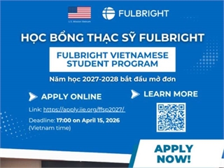 Chia sẻ cơ hội học bổng Thạc sĩ Fulbright Việt Nam năm học 2027–2028 (toàn phần)