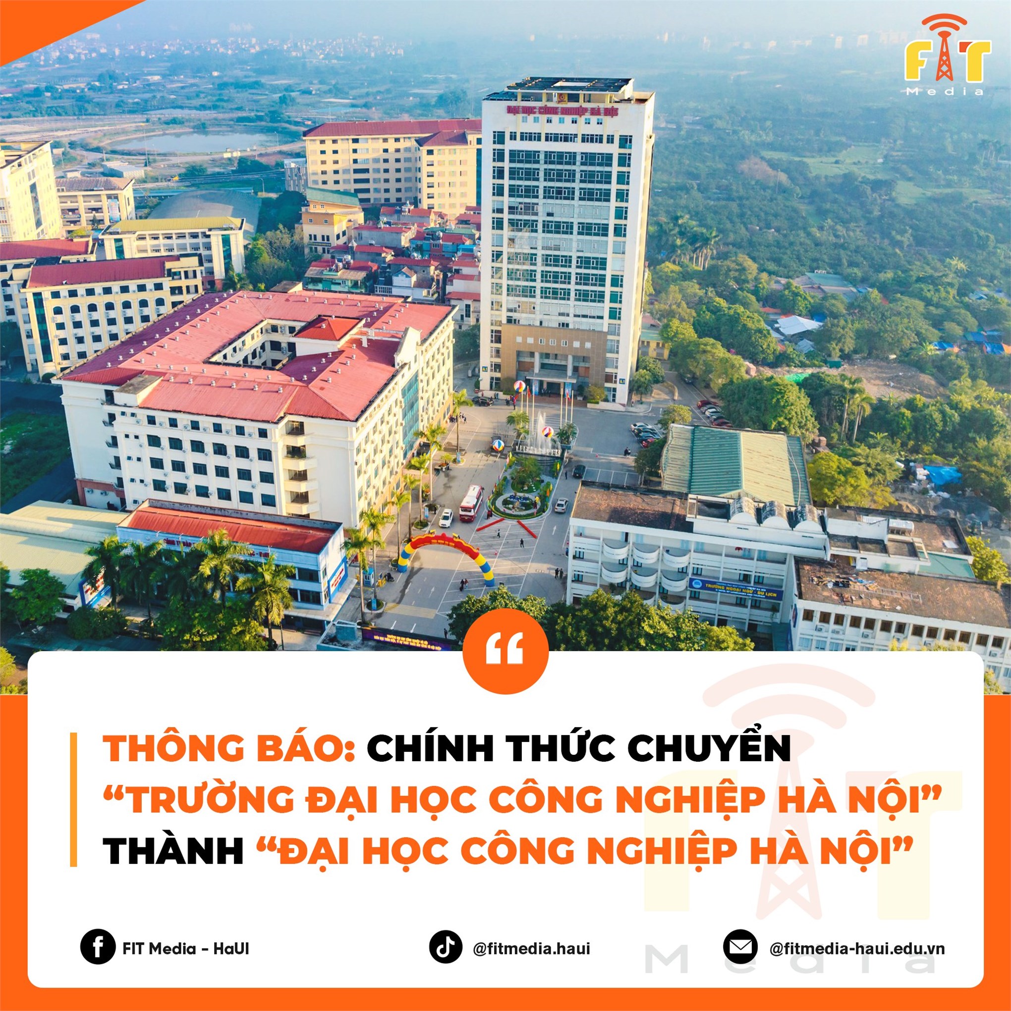 Trường đại học Công nghiệp Hà Nội chính thức chuyển thành Đại học Công nghiệp Hà Nội