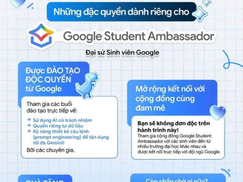 Vì sao sinh viên không nên bỏ lỡ chương trình Google Student Ambassador (GSA)?