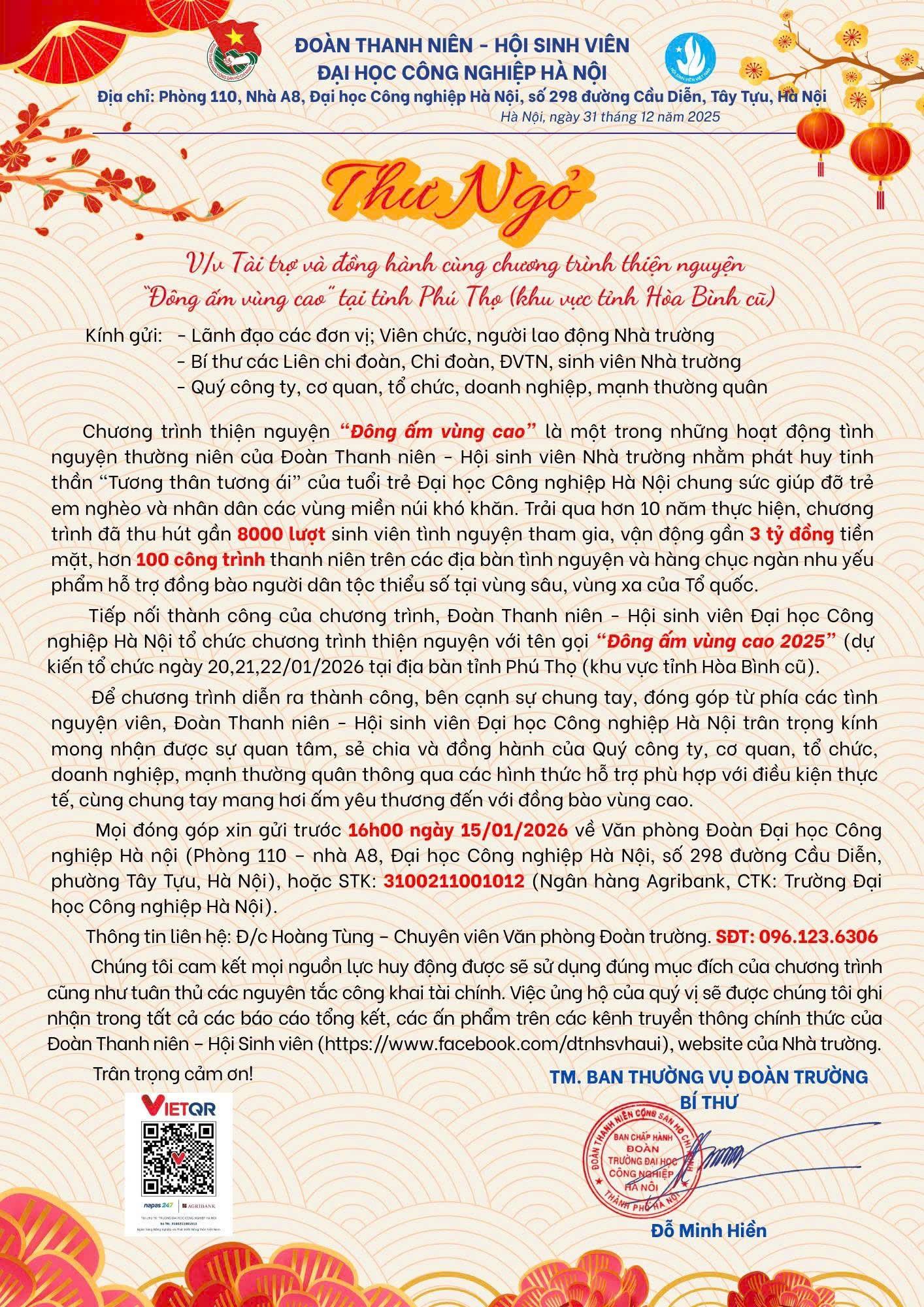 Chiến dịch tình nguyện “Đông ấm vùng cao 2025” - Lan tỏa yêu thương, sẻ chia hơi ấm cùng đồng bào vùng cao