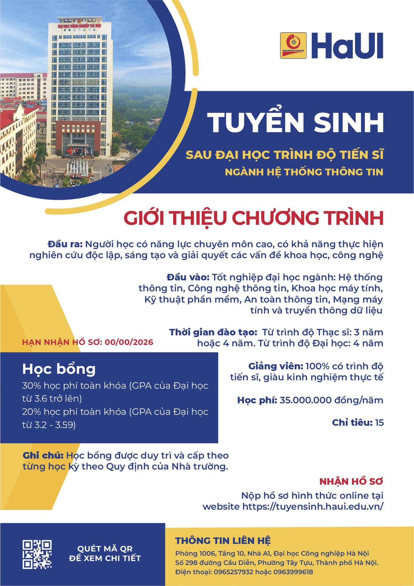 Tuyển sinh sau đại học năm 2026 – nâng tầm tri thức, mở rộng cơ hội nghề nghiệp cùng SICT