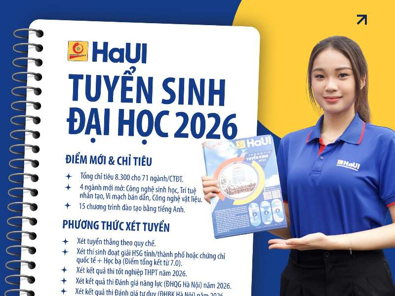 Thông báo điều chỉnh tổ hợp xét tuyển Đại học năm 2026 - Đại học Công nghiệp Hà Nội