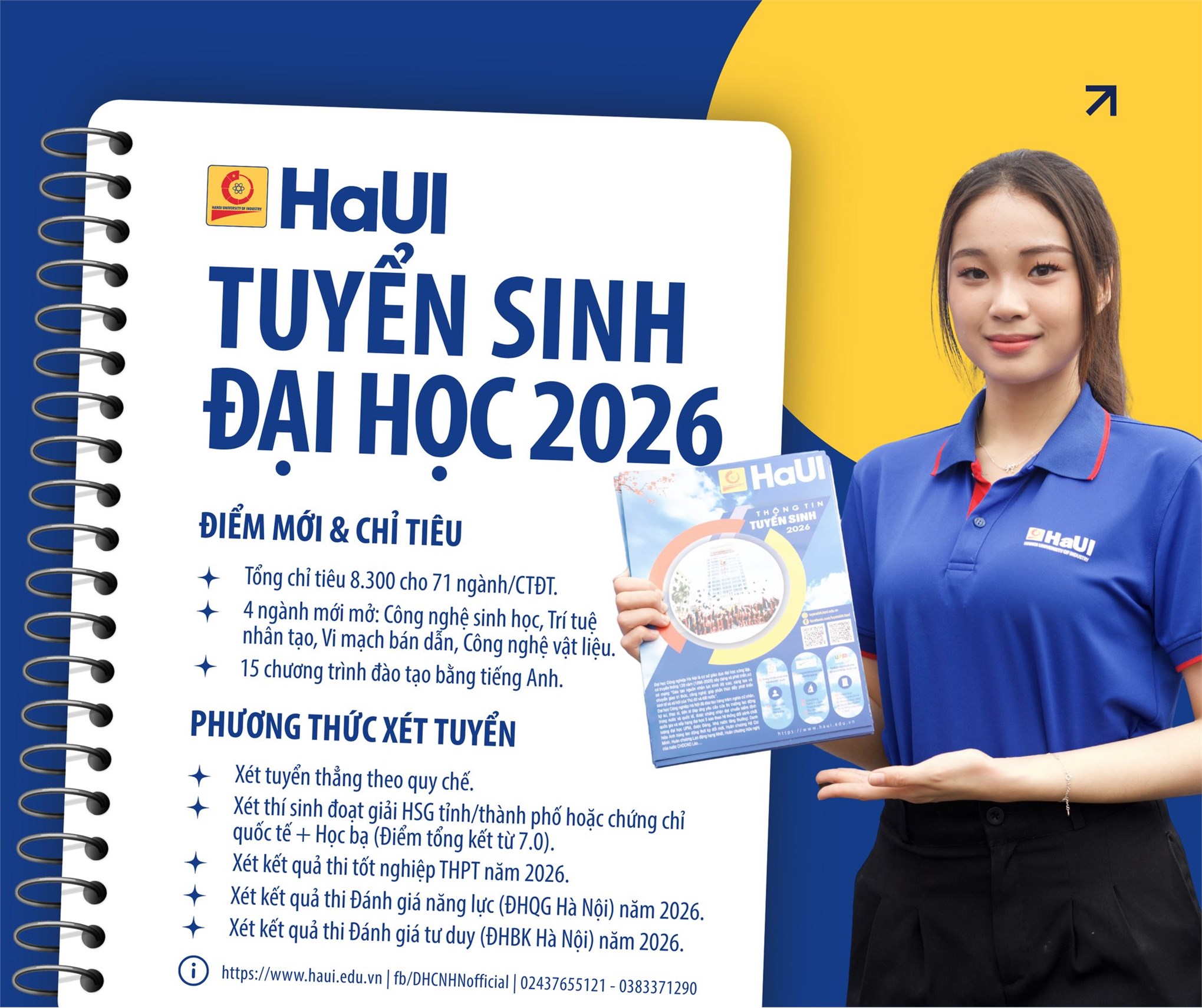 Thông báo điều chỉnh tổ hợp xét tuyển Đại học năm 2026 - Đại học Công nghiệp Hà Nội