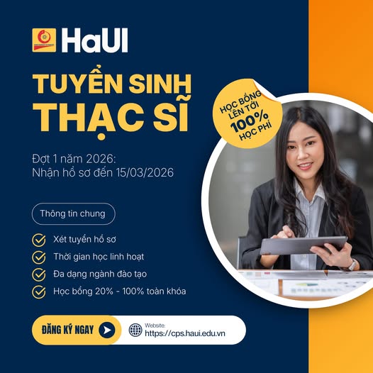 Chương trình đào tạo Thạc sĩ năm 2026 tại Đại học Công nghiệp Hà Nội