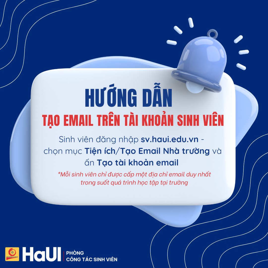 Hướng dẫn đăng kí email giáo dục (@st.haui.edu.vn) cho sinh viên