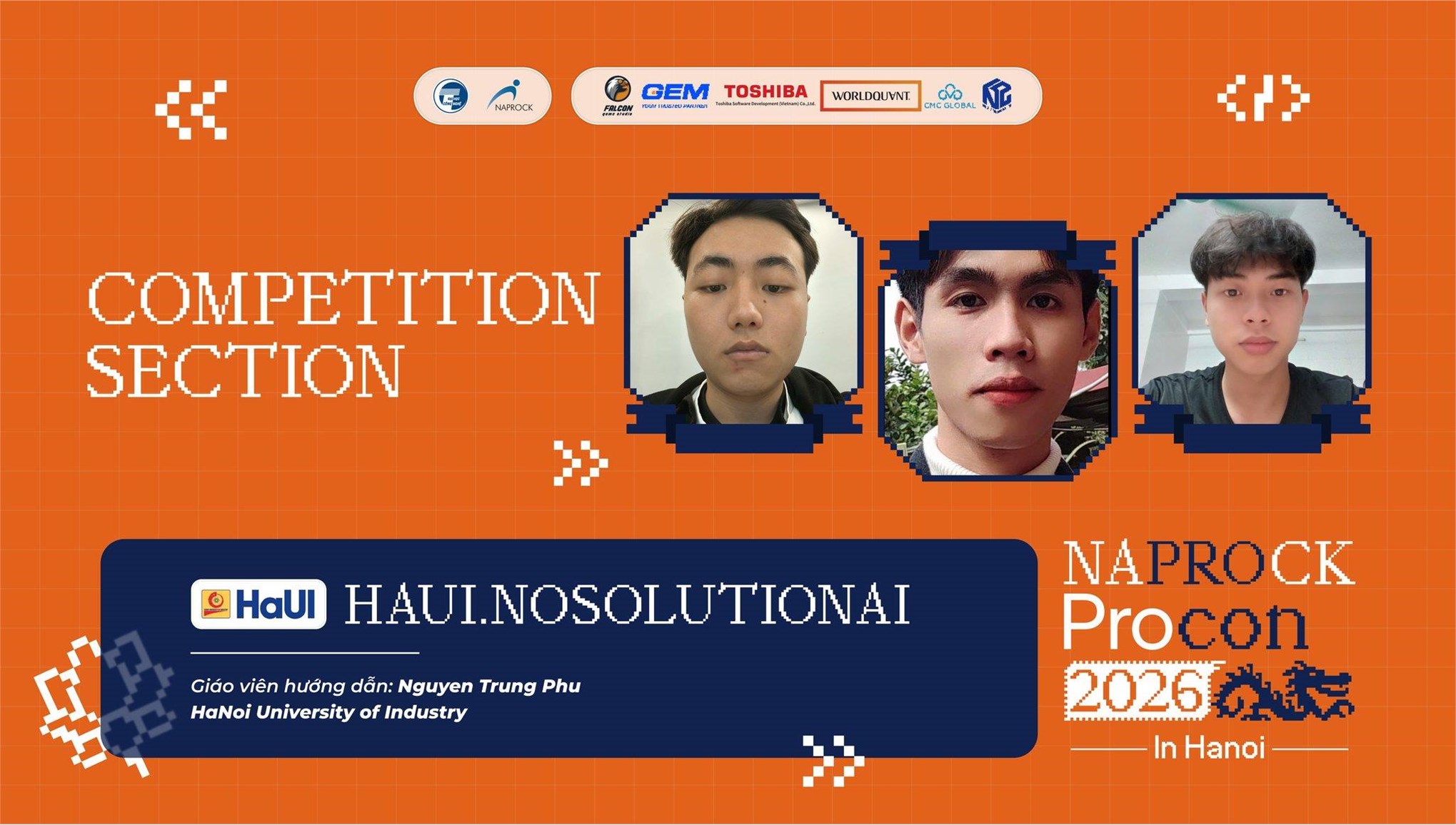 Chúc mừng đội HaUI.No_Solution_AI vào Chung kết NAPROCK PROCON Quốc tế 2026