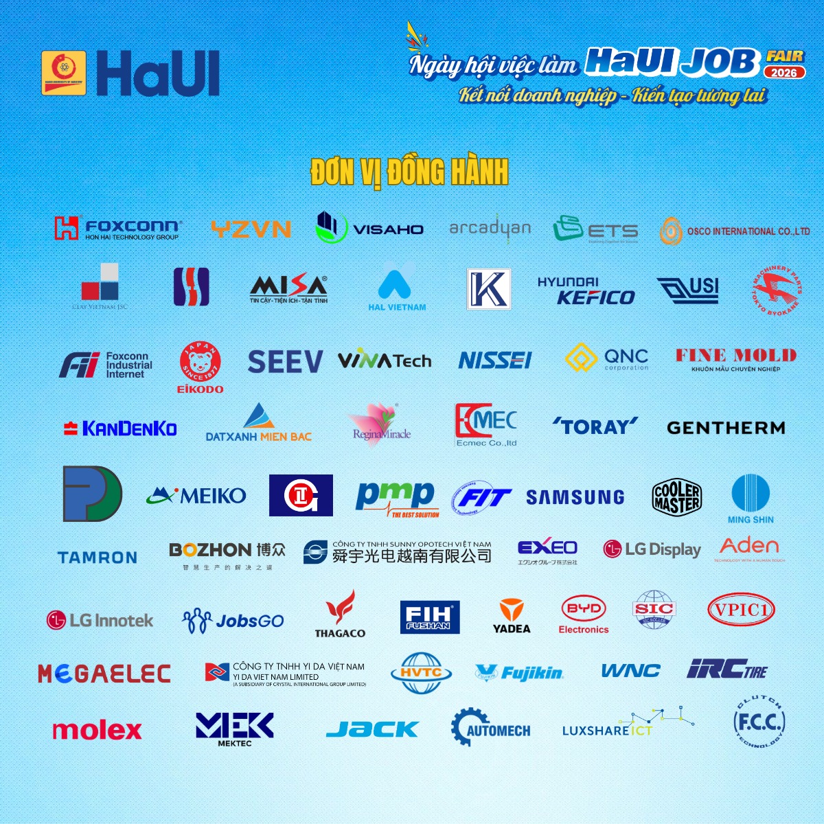 Tổ chức “Ngày hội việc làm – HaUI Job Fair 2026”