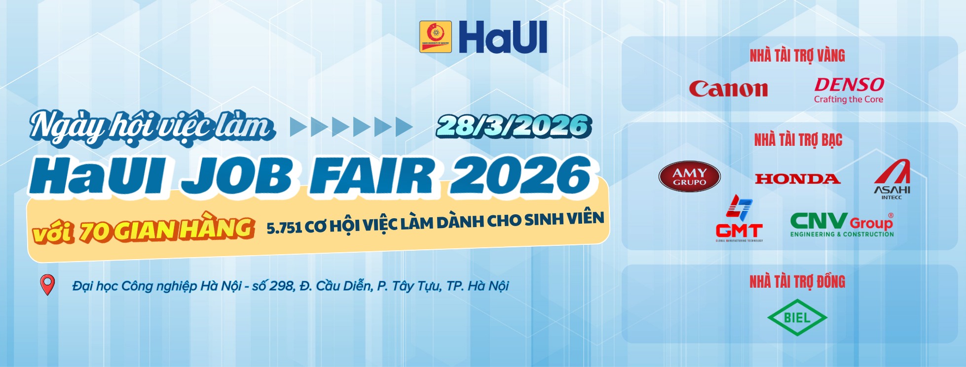 Ngày hội việc làm Đại học Công nghiệp Hà Nội 2026
