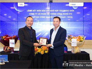 Lễ ký kết Biên bản ghi nhớ hợp tác (MOU) giữa Công ty Cổ phần Hệ thống Công nghệ ETC và Trường Công nghệ Thông tin và Truyền thông – Đại học Công nghiệp Hà Nội (SICT – HaUI)
