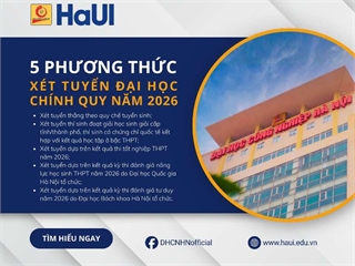 Thông tin xét tuyển Đại học chính quy tại Đại học Công nghiệp Hà Nội