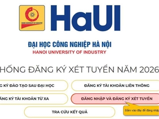 Hướng dẫn đăng ký xét tuyển đại học chính quy năm 2026 trên hệ thống của Đại học Công nghiệp Hà Nội