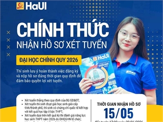 Thông báo tiếp nhận hồ sơ xét tuyển đại học chính quy năm 2026