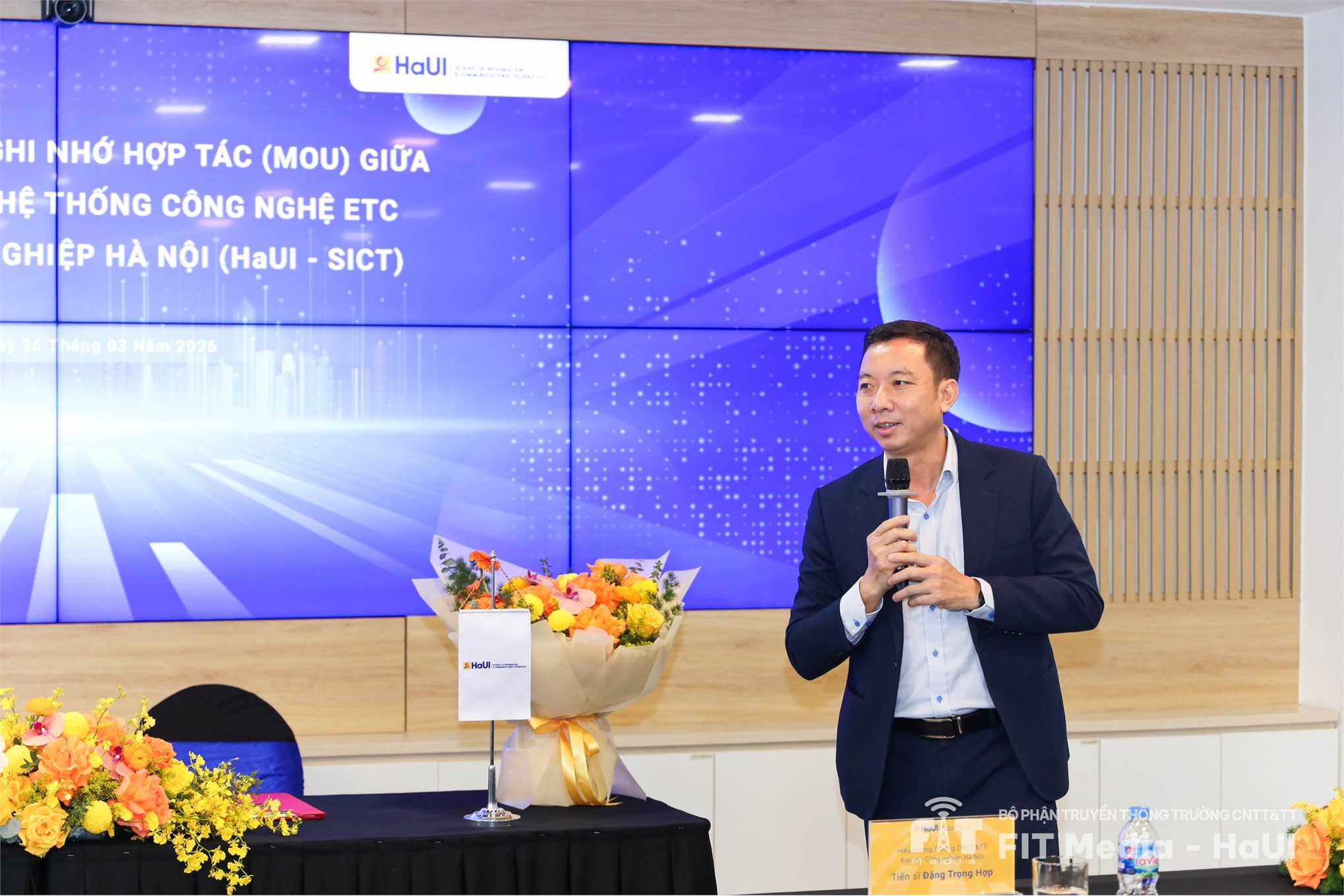 Lễ ký kết Biên bản ghi nhớ hợp tác (MOU) giữa Công ty Cổ phần Hệ thống Công nghệ ETC và Trường Công nghệ Thông tin và Truyền thông – Đại học Công nghiệp Hà Nội (SICT – HaUI)