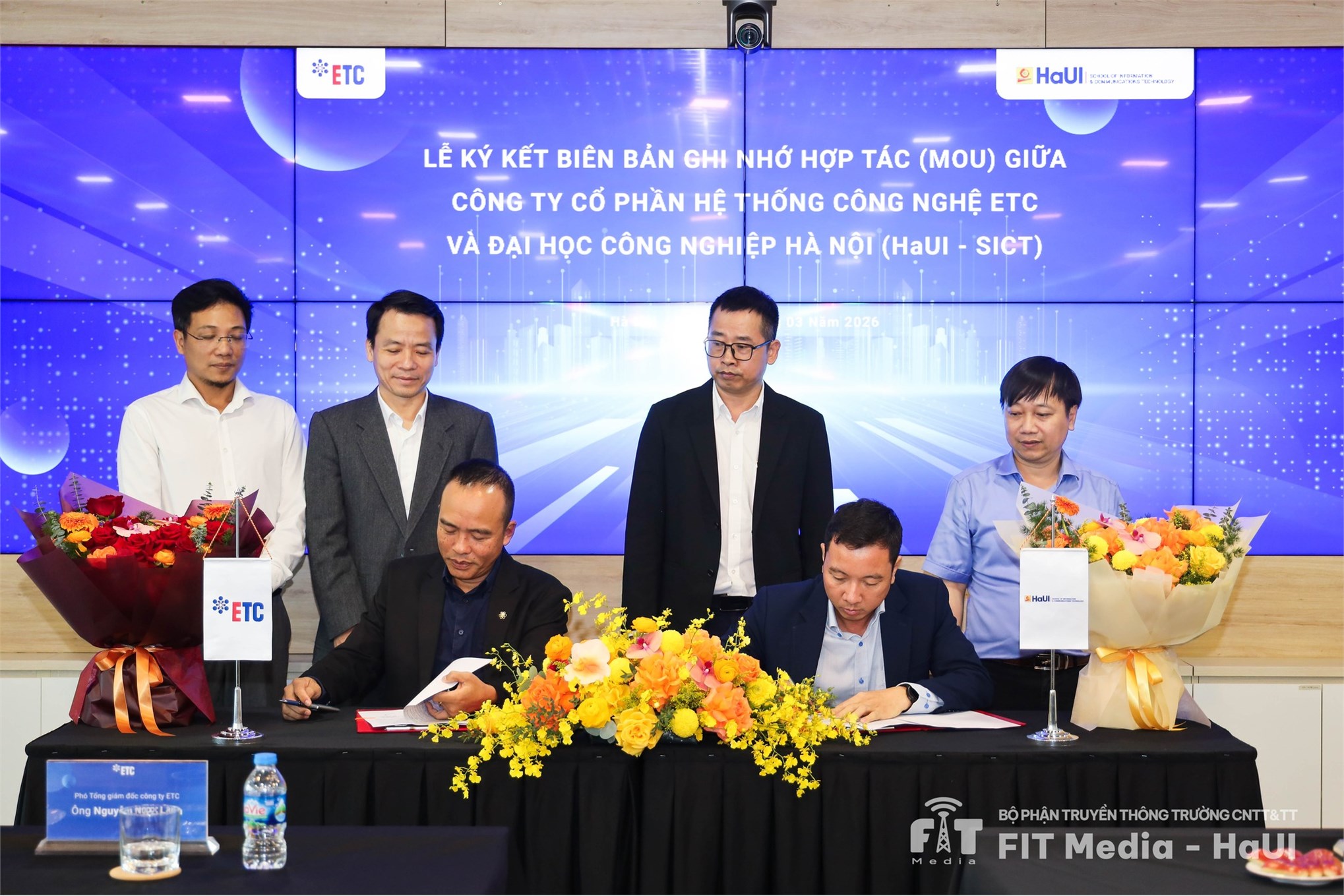 Lễ ký kết Biên bản ghi nhớ hợp tác (MOU) giữa Công ty Cổ phần Hệ thống Công nghệ ETC và Trường Công nghệ Thông tin và Truyền thông – Đại học Công nghiệp Hà Nội (SICT – HaUI)