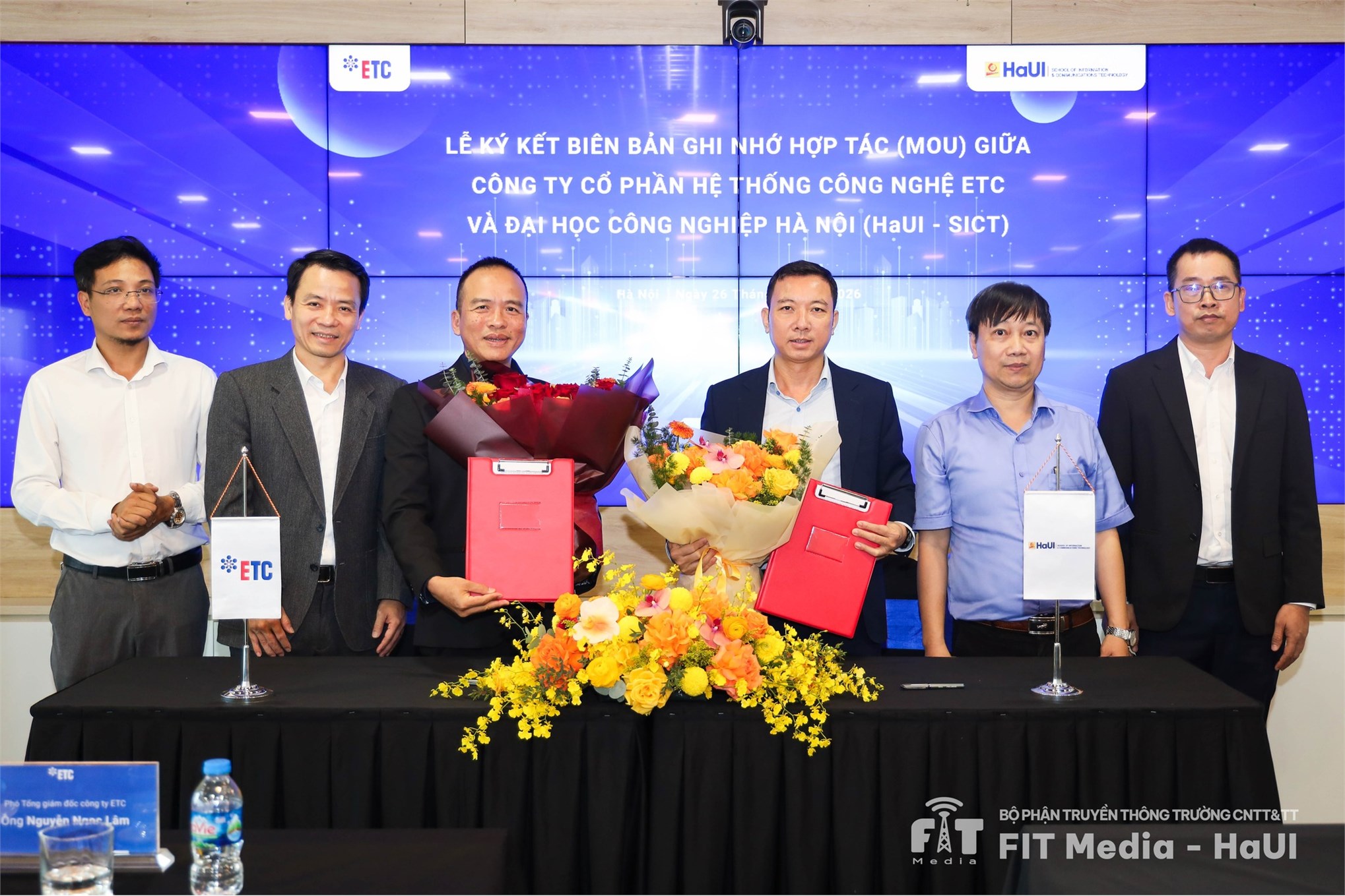 Lễ ký kết Biên bản ghi nhớ hợp tác (MOU) giữa Công ty Cổ phần Hệ thống Công nghệ ETC và Trường Công nghệ Thông tin và Truyền thông – Đại học Công nghiệp Hà Nội (SICT – HaUI)