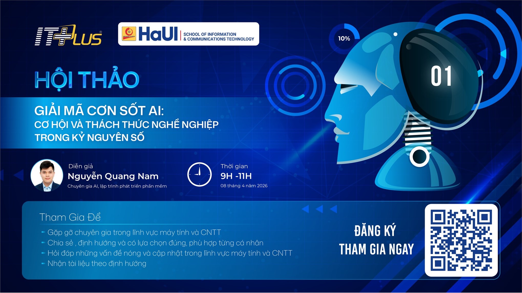 Hội thảo: “Giải mã cơn sốt AI – Cơ hội và thách thức nghề nghiệp trong kỷ nguyên số”