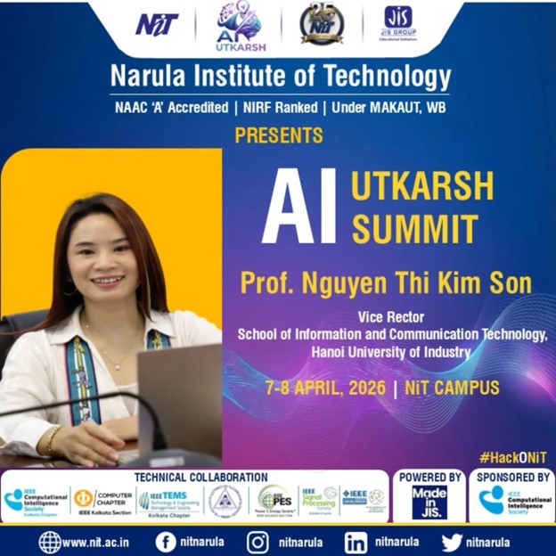 PGS.TS. Nguyễn Thị Kim Sơn cùng sinh viên Trường CNTT&TT, Đại học Công nghiệp Hà Nội tham dự và trình bày báo cáo trực tuyến tại Hội nghị quốc tế AI Utkarsh 2026 (Ấn Độ)