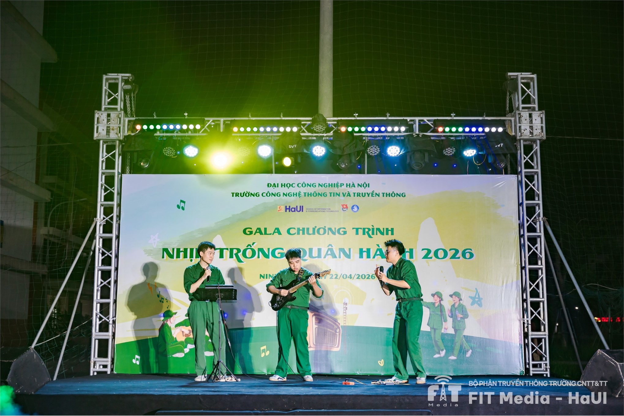 Nhịp trống quân hành 2026 – dấu ấn đẹp trong hành trình tuổi trẻ sinh viên Trường Công nghệ Thông tin và Truyền thông, Đại học Công nghiệp Hà Nội