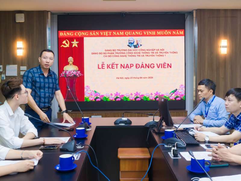 Chi bộ CNTT&TT1 tổ chức thành công lễ kết nạp Đảng viên mới và sinh hoạt định kỳ tháng 4/2026