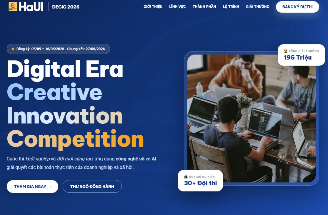 Digital Era Creative Innovation Competition 2026 – Sân chơi sáng tạo công nghệ dành cho sinh viên toàn quốc