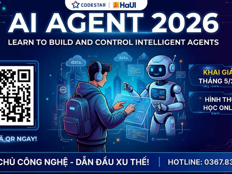 Tuyển sinh khóa học “Kỹ thuật AI Agent trong quy trình sản xuất phần mềm”