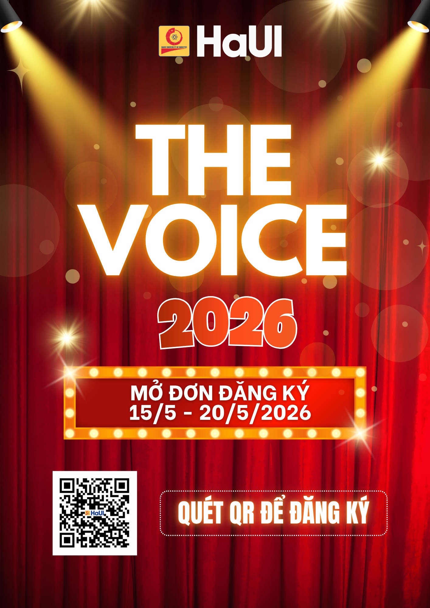Mở đăng ký cuộc thi Giọng hát hay sinh viên – The Voice HaUI 2026