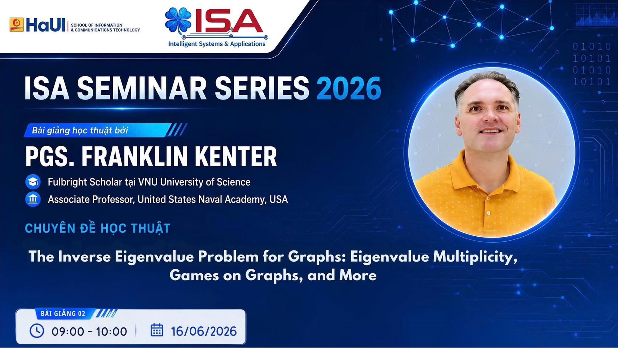 ISA Seminar Series 2026 – Chuỗi bài giảng học thuật quốc tế đã diễn ra thành công tại Trường Công nghệ Thông tin và Truyền thông