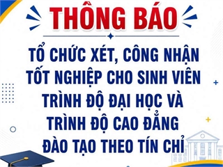 Thông báo về việc xét và công nhận tốt nghiệp đợt tháng 7 năm 2026