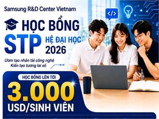 Mở đăng ký Học bổng Samsung STP Đại học 2026 dành cho sinh viên