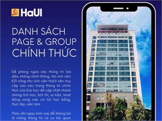Tân sinh viên K21 - Theo dõi đúng kênh, cập nhật đúng thông tin!